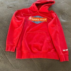 Happy Dad Red Pullover Hoodie - Men